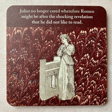 Load image into Gallery viewer, Romeo & Juliet reader humour coaster
