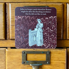 Load image into Gallery viewer, Romeo & Juliet reader humour coaster