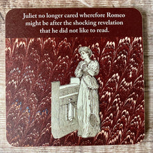 Load image into Gallery viewer, Romeo & Juliet reader humour coaster