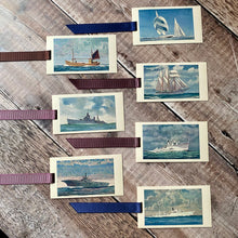 Load image into Gallery viewer, Ship (Observer's Picture Cards) repurposed bookmark.