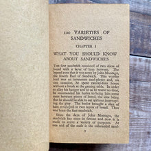 Load image into Gallery viewer, 100 Varieties of Sandwiches (1930s?)