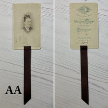 Load image into Gallery viewer, Bookmark made from a Victorian Carte de Visite