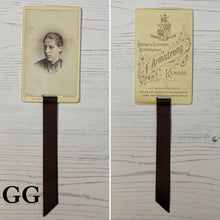 Load image into Gallery viewer, Bookmark made from a Victorian Carte de Visite