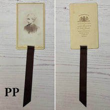 Load image into Gallery viewer, Bookmark made from a Victorian Carte de Visite