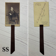 Load image into Gallery viewer, Bookmark made from a Victorian Carte de Visite