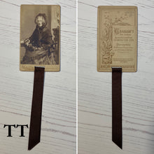 Load image into Gallery viewer, Bookmark made from a Victorian Carte de Visite