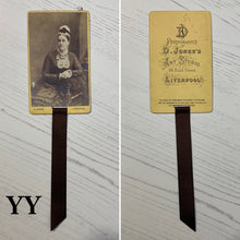 Load image into Gallery viewer, Bookmark made from a Victorian Carte de Visite