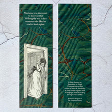 Load image into Gallery viewer, Marianne Dashwood bookmark.  Cracked book spine book lover humour.  Jane Austen - Sense and Sensibility.