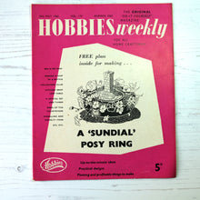 Load image into Gallery viewer, 1960 vintage Hobbies Weekly magazines. Craft/diy projects with templates and instructions.