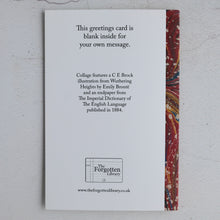 Load image into Gallery viewer, Wuthering Heights (Emily Brontë) quotation card.  Catherine teaches Hareton to read.  Special offer price.