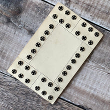 Load image into Gallery viewer, Art Nouveau style French card of vintage press studs (black).