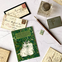 Load image into Gallery viewer, Sense and Sensibility humorous postcard featuring Jane Austen's characters Elinor & Marianne Dashwood.