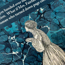 Load image into Gallery viewer, Jane Eyre book lender humour postcard.