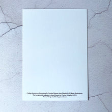 Load image into Gallery viewer, Ophelia spending time alone Shakespearean literary insult humour postcard.