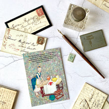 Load image into Gallery viewer, The Queen of Hearts social media/baking humour postcard.
