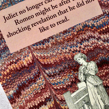 Load image into Gallery viewer, Juliet&#39;s disappointment with Romeo literary humour postcard.