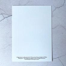 Load image into Gallery viewer, Juliet's disappointment with Romeo literary humour postcard.
