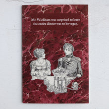 Load image into Gallery viewer, Vegan humour card with Pride & Prejudice theme.