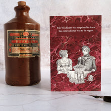 Load image into Gallery viewer, Stone ink bottle, dip pen and Vegan humour card.