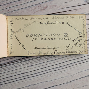 1930s autograph book (camp, Eisteddfod etc) and 1958 diary