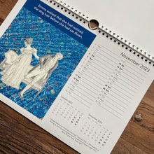 Load image into Gallery viewer, Calendar 2023.  REDUCED.  Literary humour A4 landscape spiral bound with space to write appointments.