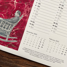 Load image into Gallery viewer, Calendar 2023.  REDUCED.  Literary humour A4 landscape spiral bound with space to write appointments.