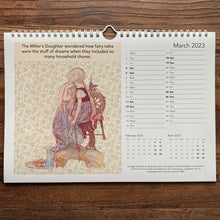 Load image into Gallery viewer, Calendar 2023.  REDUCED.  Literary humour A4 landscape spiral bound with space to write appointments.