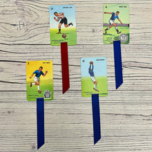 Load image into Gallery viewer, Goal!  Football card game repurposed bookmarks.
