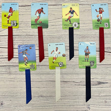 Load image into Gallery viewer, Goal!  Football card game repurposed bookmarks.