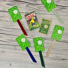 Load image into Gallery viewer, Goal!  Football card game repurposed bookmarks.