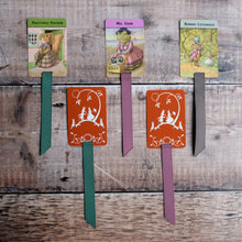 Load image into Gallery viewer, Woodland Snap vintage card game bookmark.  Racey Helps illustrations.