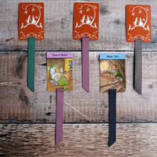 Load image into Gallery viewer, Woodland Snap vintage card game bookmark.  Racey Helps illustrations.