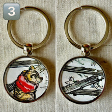 Load image into Gallery viewer, Winnie The Pooh keyring "The House At Pooh Corner" 1987
