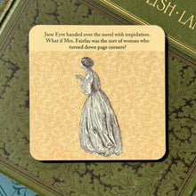Load image into Gallery viewer, Jane Eyre book lender humour Coaster (first version)
