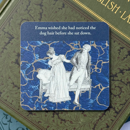 Dog Hair humour coaster (Jane Austen's Emma)