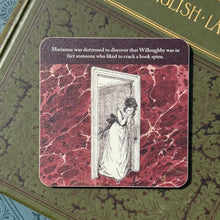 Load image into Gallery viewer, Sense &amp; Sensibility book lender humour coaster