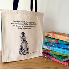 Load image into Gallery viewer, Jane Eyre (reluctant book lender) tote bag
