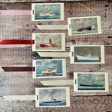 Load image into Gallery viewer, Ship (Observer&#39;s Picture Cards) repurposed bookmark.