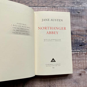Northanger Abbey by Jane Austen Everyman's Library hardback edition.