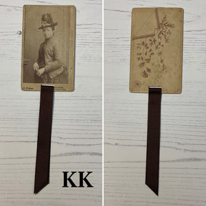 Bookmark made from a Victorian Carte de Visite