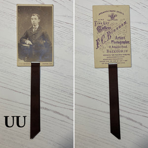 Bookmark made from a Victorian Carte de Visite