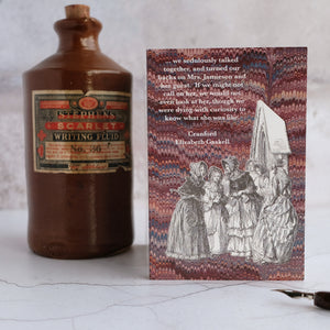 SALE Set of 2 Cranford quotation cards.  Elizabeth Gaskell classic literature cards.  Special offer price.