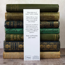 Load image into Gallery viewer, Pride and Prejudice bookmark.  What think you of books?