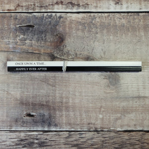 Once Upon A Time... & ...Happily Ever After monochrome square pencil pair