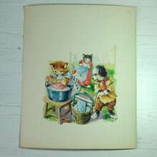 Load image into Gallery viewer, Original children&#39;s book illustration painting of cats and dogs.