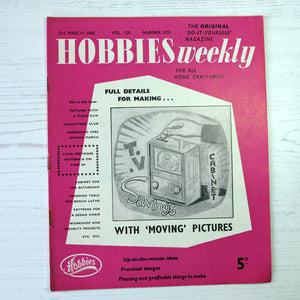 1960 vintage Hobbies Weekly magazines. Craft/diy projects with templates and instructions.