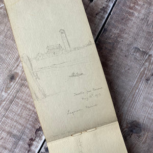 1912 sketchbook with pencil sketches and watercolours of Italy