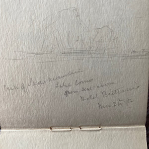 1912 sketchbook with pencil sketches and watercolours of Italy