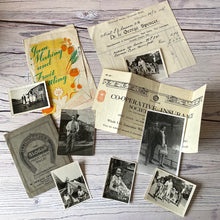 Load image into Gallery viewer, SALE Vintage ephemera selection - photographs, jam making leaflet, co-operative society, 1935 receipt