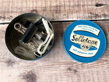 Load image into Gallery viewer, Vintage sellotape tin with bulldog and other paper clips
